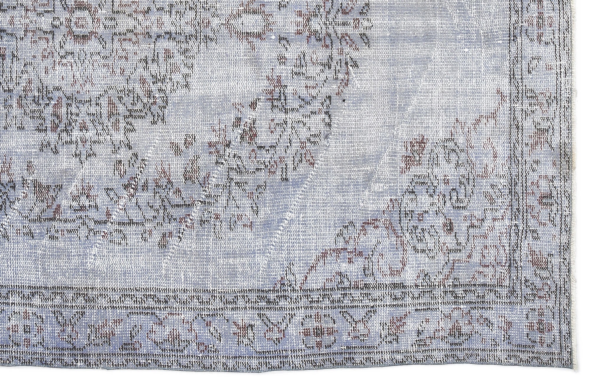 Atina 10651 Blue Vintage Wool Handmade Area Rug 5'6" x 8'5"