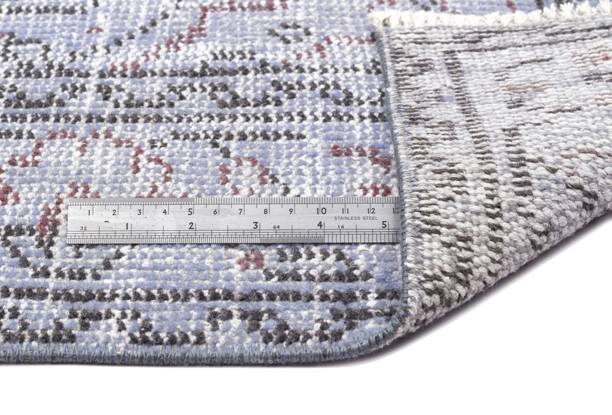 Atina 10651 Blue Vintage Wool Handmade Area Rug 5'6" x 8'5"
