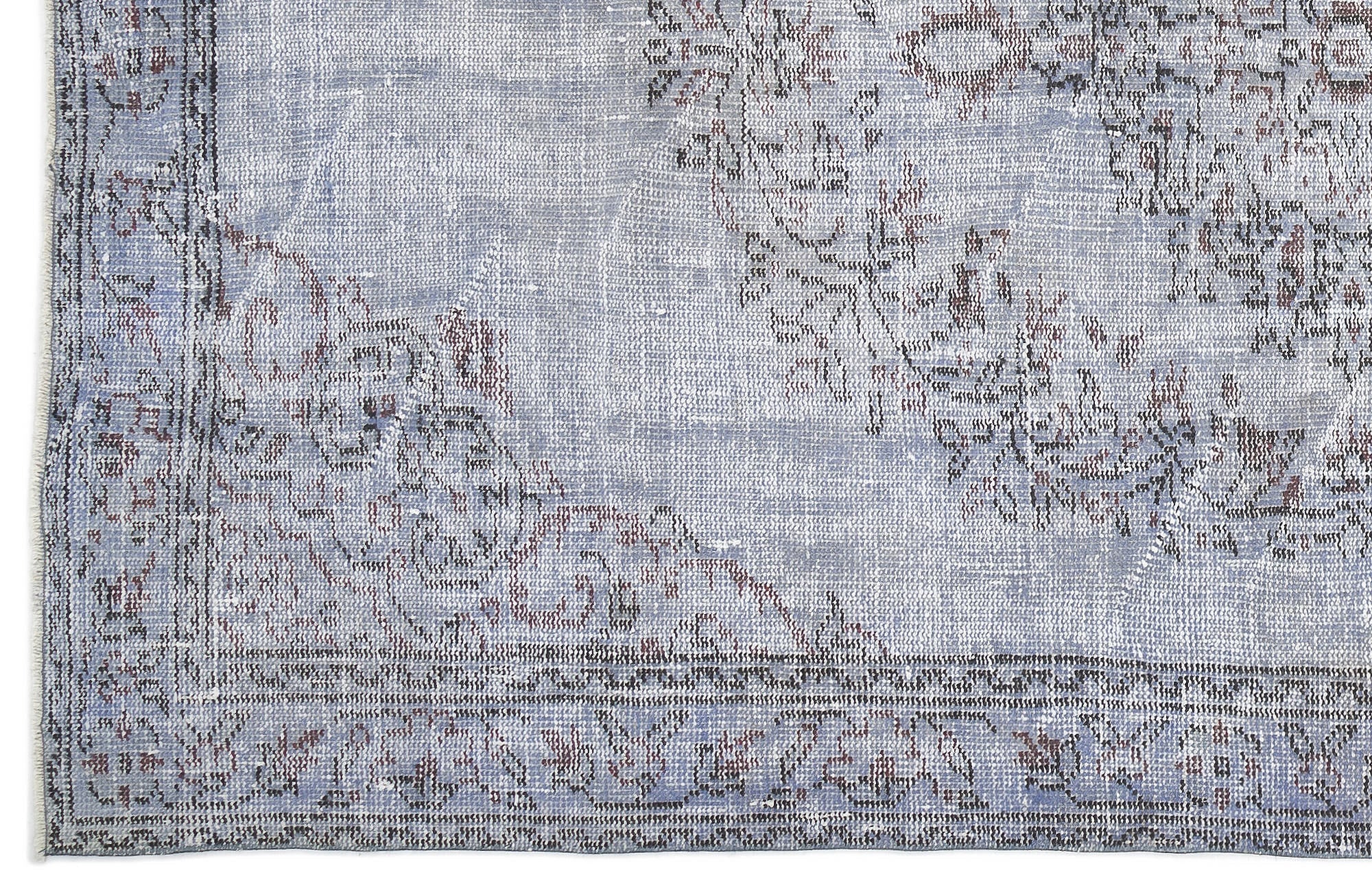 Atina 10651 Blue Vintage Wool Handmade Area Rug 5'6" x 8'5"