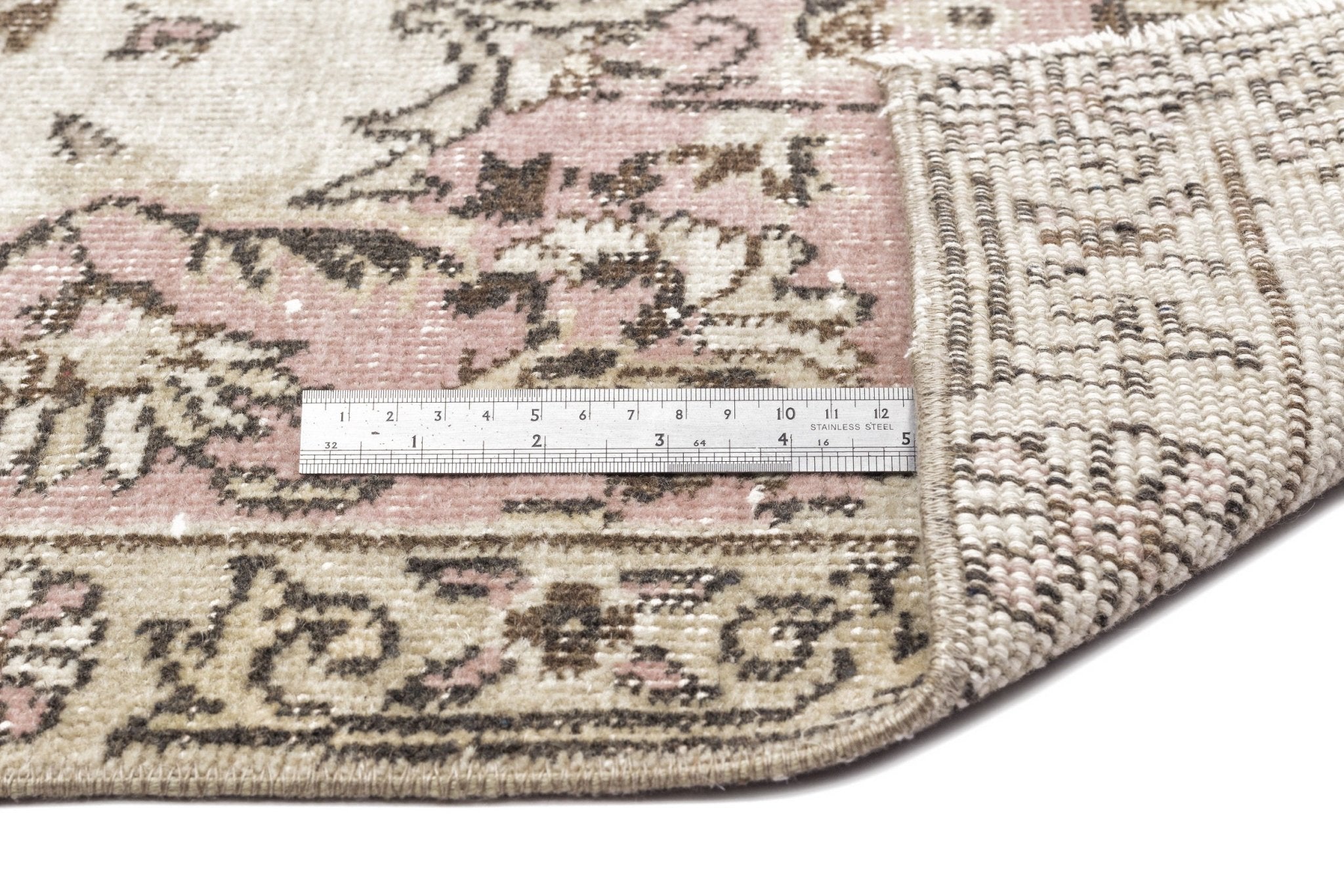 Atina 10810 Beige Vintage Wool Handmade Area Rug 5'8" x 9'1"
