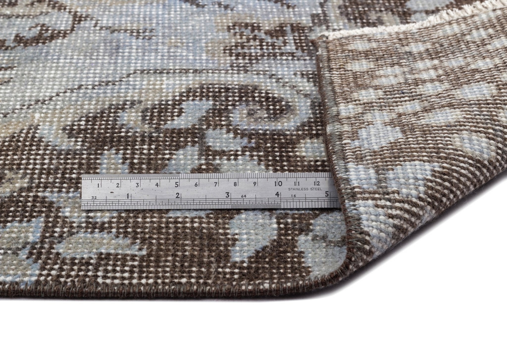 Atina 10837 Blue Vintage Wool Handmade Area Rug 5'7" x 9'7"