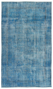 Atina 10912 Turquoise Vintage Wool Handmade Area Rug 5'5" x 9'3"
