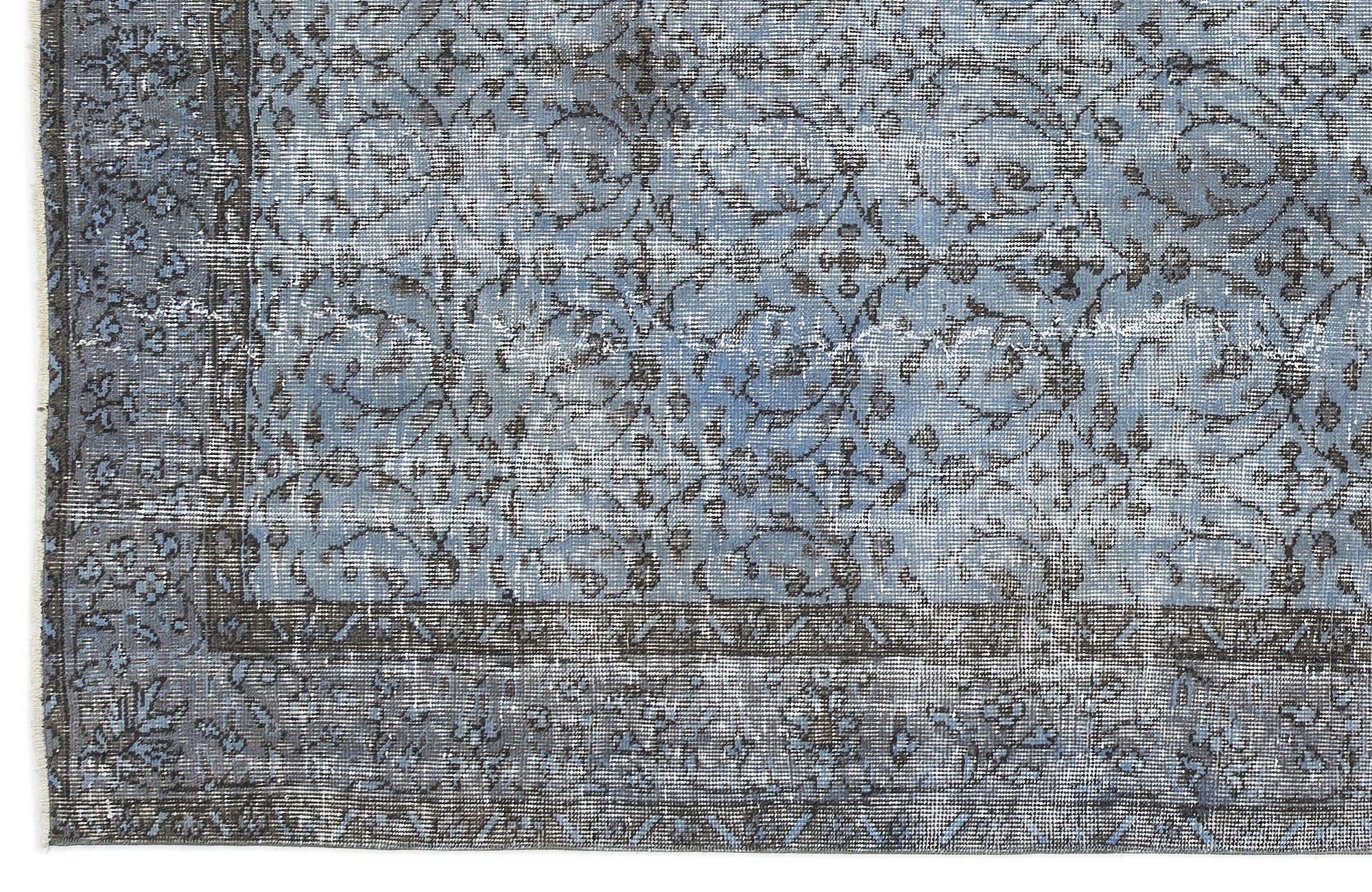 Atina 10913 Blue Vintage Wool Handmade Area Rug 5'7" x 9'1"