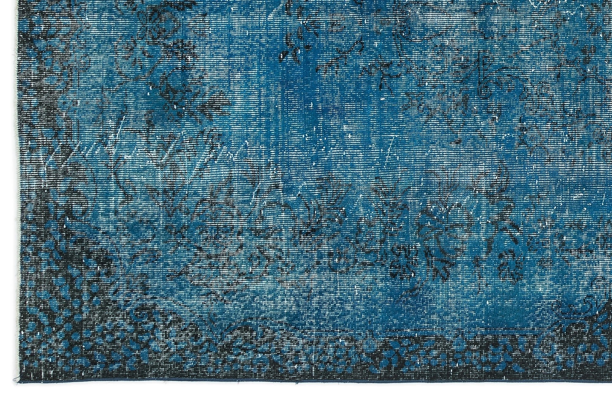 Atina 10963 Turquoise Vintage Wool Handmade Area Rug 5'11" x 9'4"