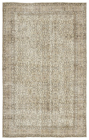 Atina 12089 Beige Vintage Wool Handmade Area Rug 5'8" x 9'1"
