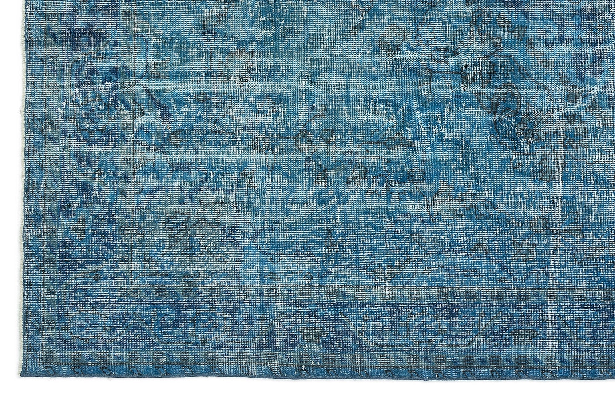 Atina 12170 Turquoise Vintage Wool Handmade Area Rug 6'0" x 9'11"