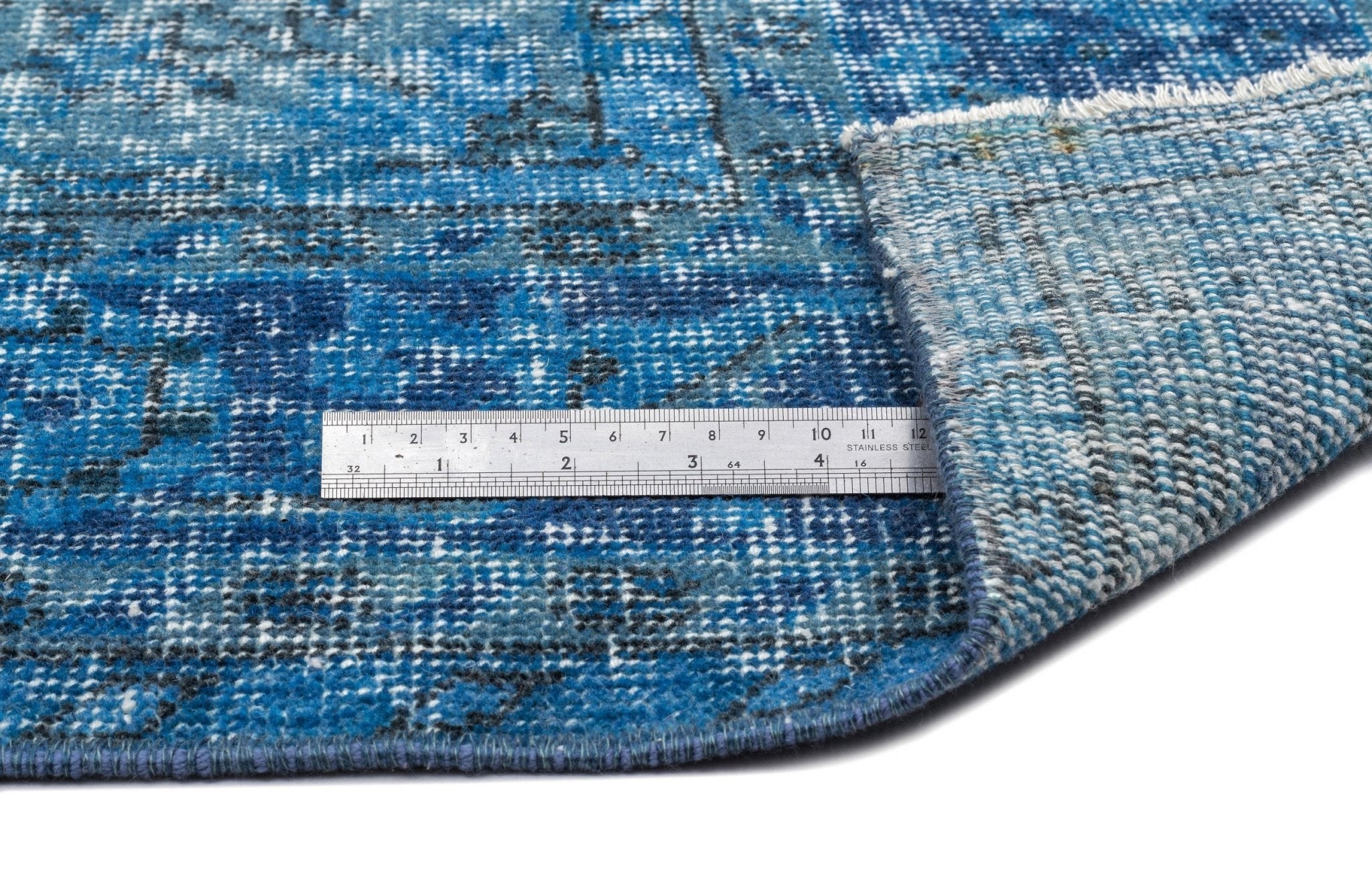 Atina 12170 Turquoise Vintage Wool Handmade Area Rug 6'0" x 9'11"