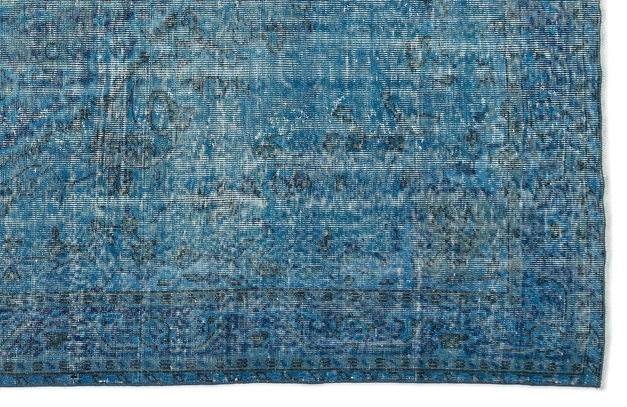 Atina 12170 Turquoise Vintage Wool Handmade Area Rug 6'0" x 9'11"