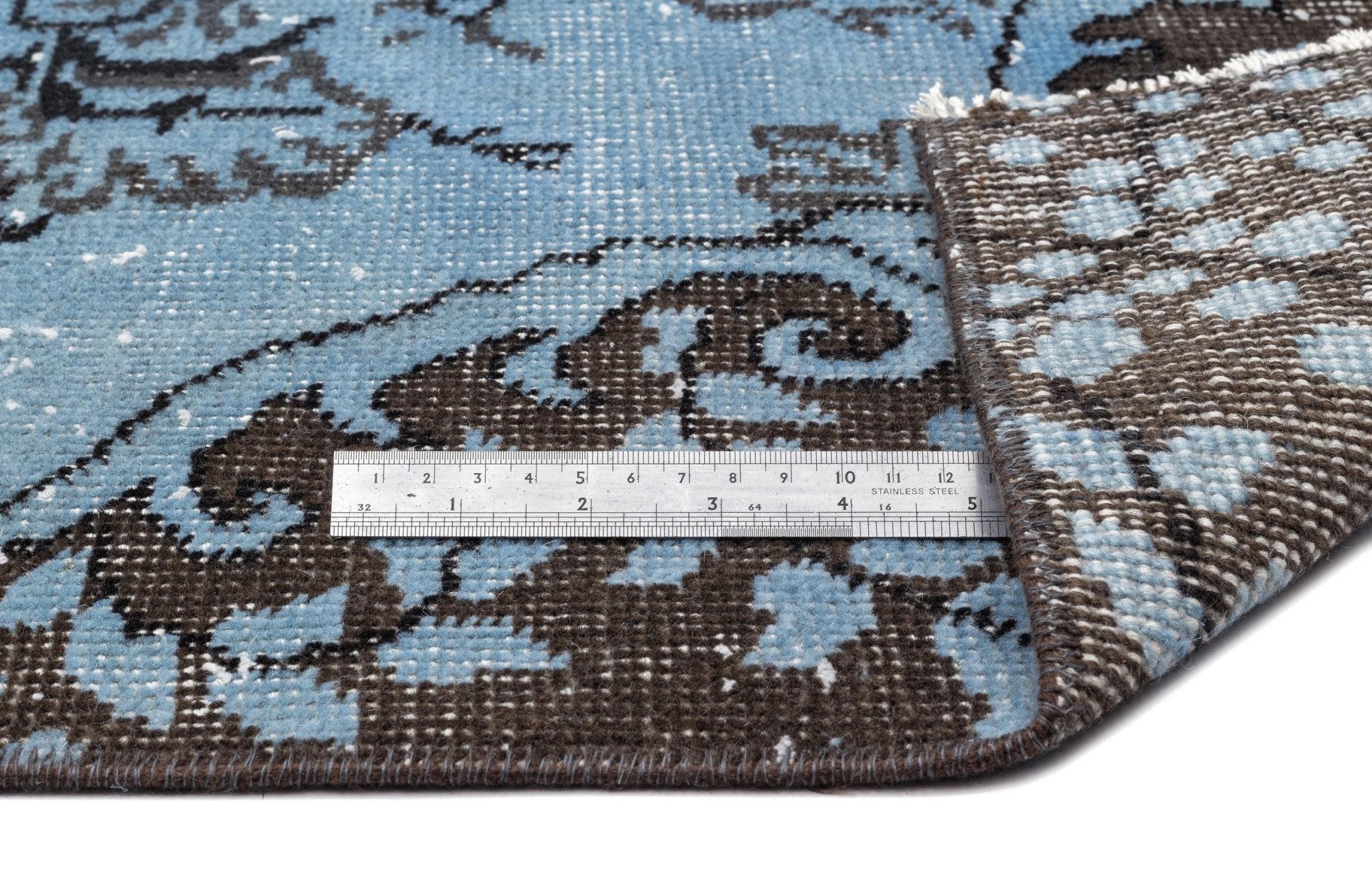 Atina 12212 Turquoise Vintage Wool Handmade Area Rug 5'9" x 9'3"