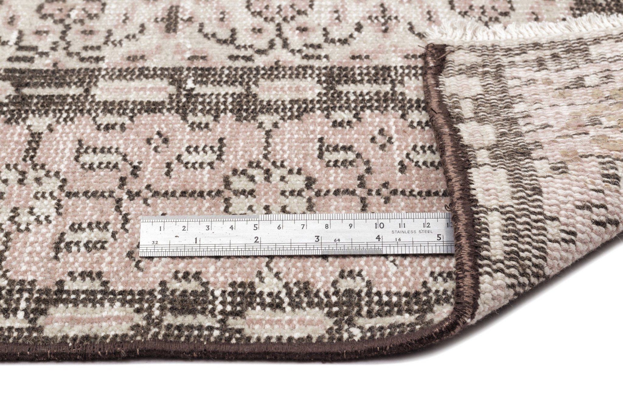 Atina 12215 Beige Vintage Wool Handmade Area Rug 5'7" x 9'2"