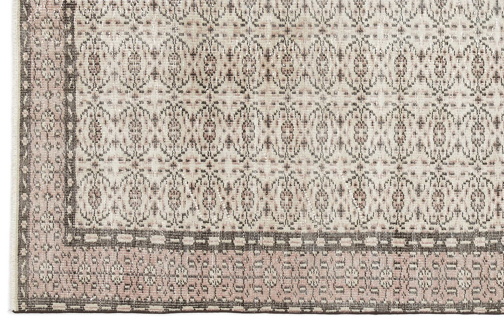 Atina 12215 Beige Vintage Wool Handmade Area Rug 5'7" x 9'2"
