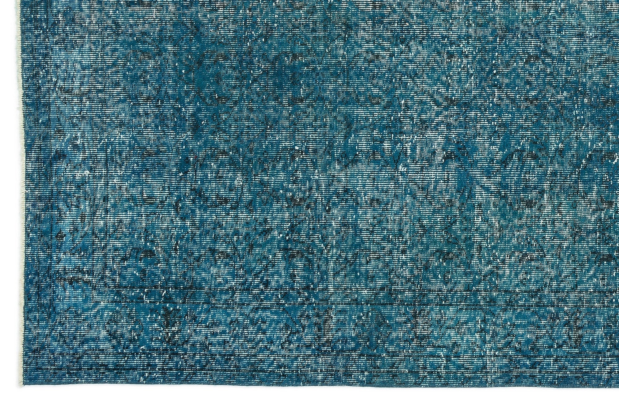 Atina 12229 Turquoise Vintage Wool Handmade Area Rug 5'7" x 9'1"