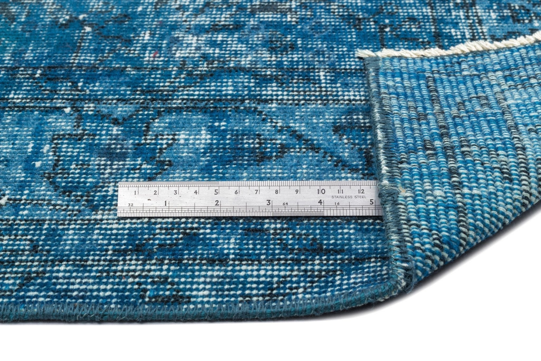 Atina 12229 Turquoise Vintage Wool Handmade Area Rug 5'7" x 9'1"
