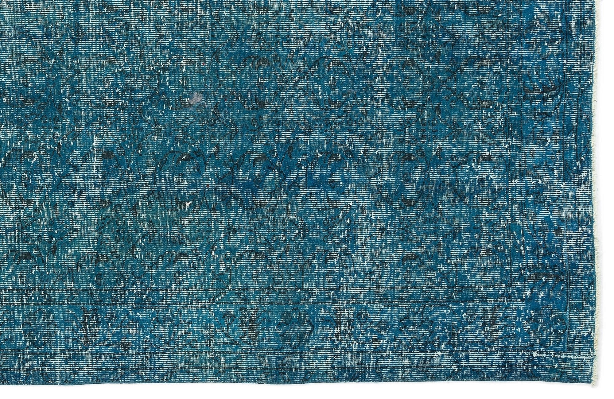 Atina 12229 Turquoise Vintage Wool Handmade Area Rug 5'7" x 9'1"