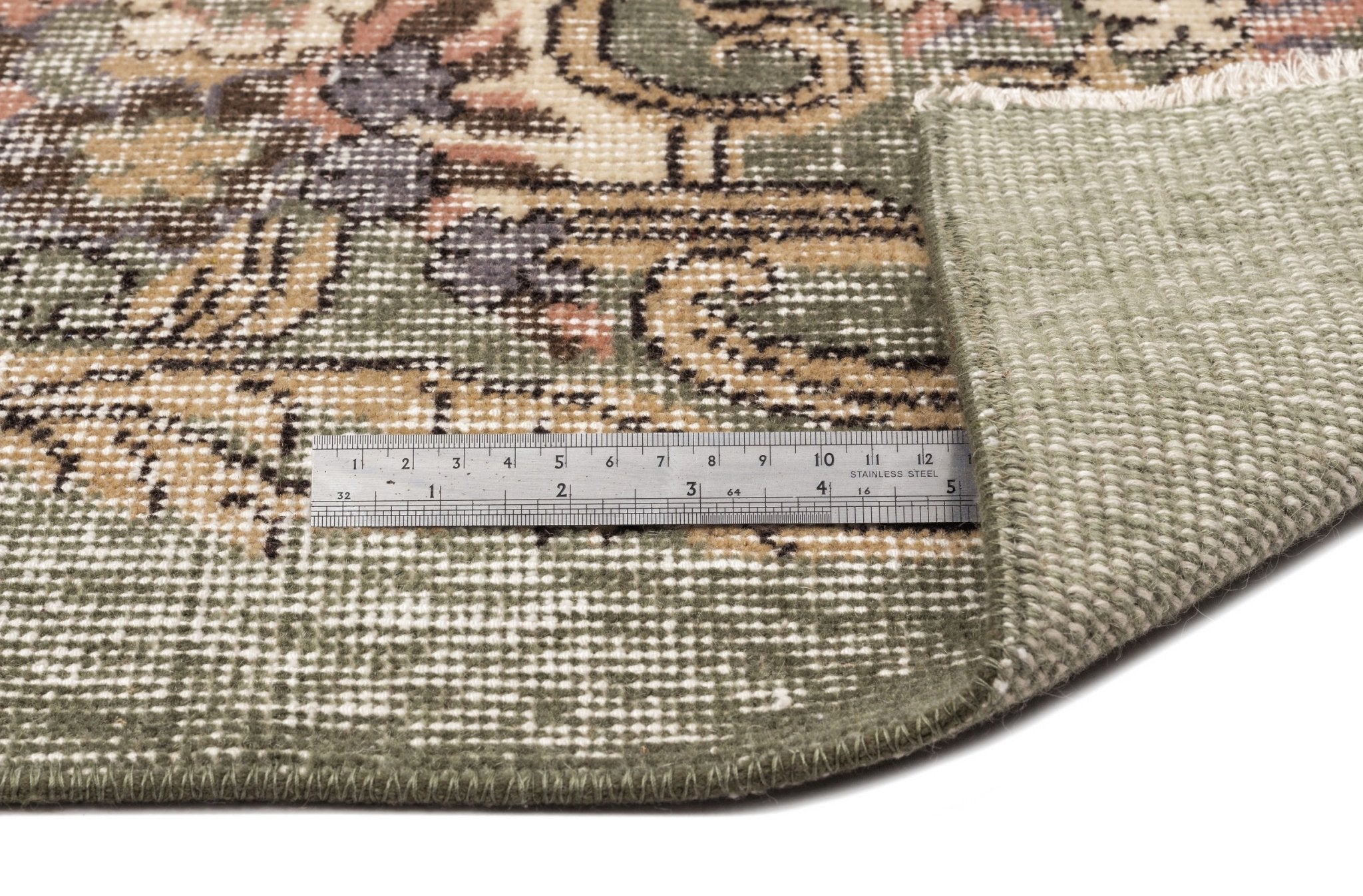Atina 12269 Beige Vintage Wool Handmade Area Rug 5'6" x 9'6"