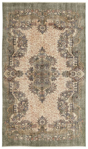 Atina 12269 Beige Vintage Wool Handmade Area Rug 5'6" x 9'6"