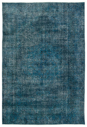 Atina 12294 Turquoise Vintage Wool Handmade Area Rug 6'4" x 9'7"