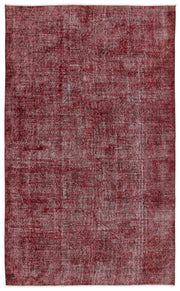 Atina 12300 Red Vintage Wool Handmade Area Rug 5'4" x 8'10"