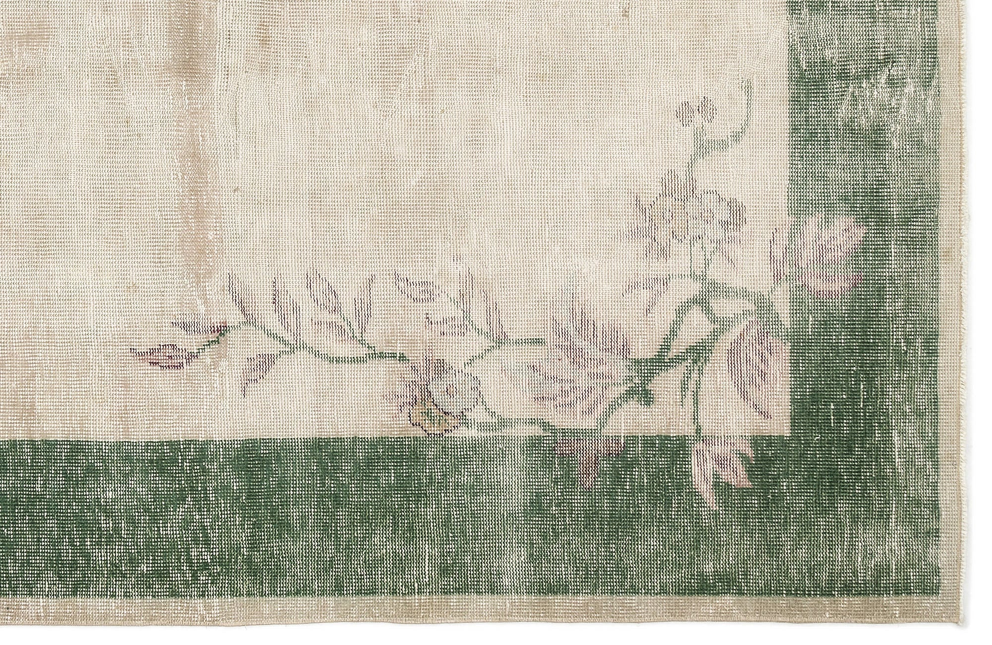 Atina 12310 Beige Vintage Wool Handmade Area Rug 5'5" x 9'0"