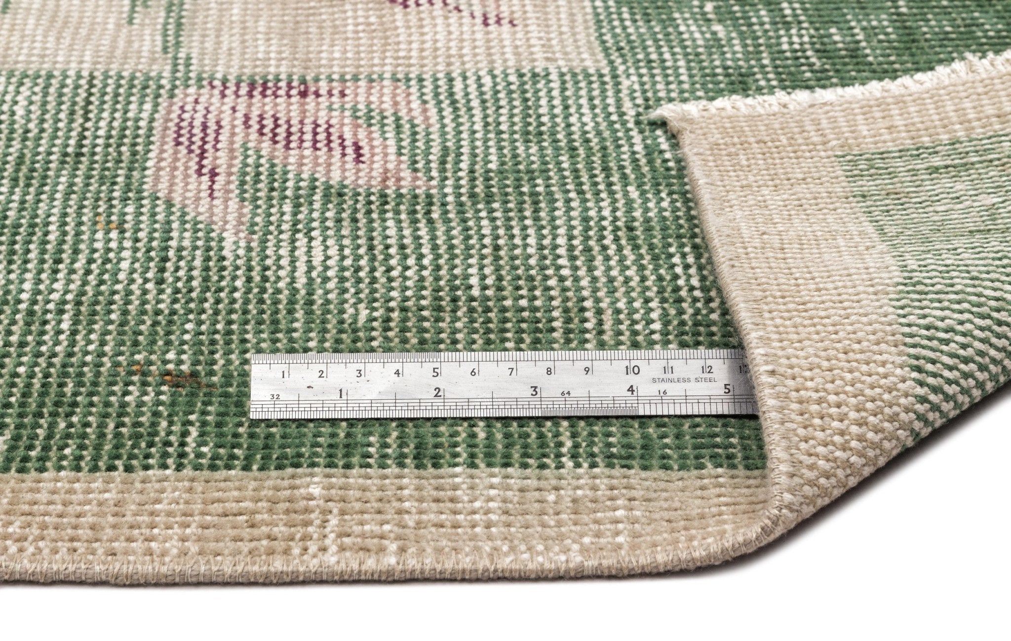 Atina 12310 Beige Vintage Wool Handmade Area Rug 5'5" x 9'0"
