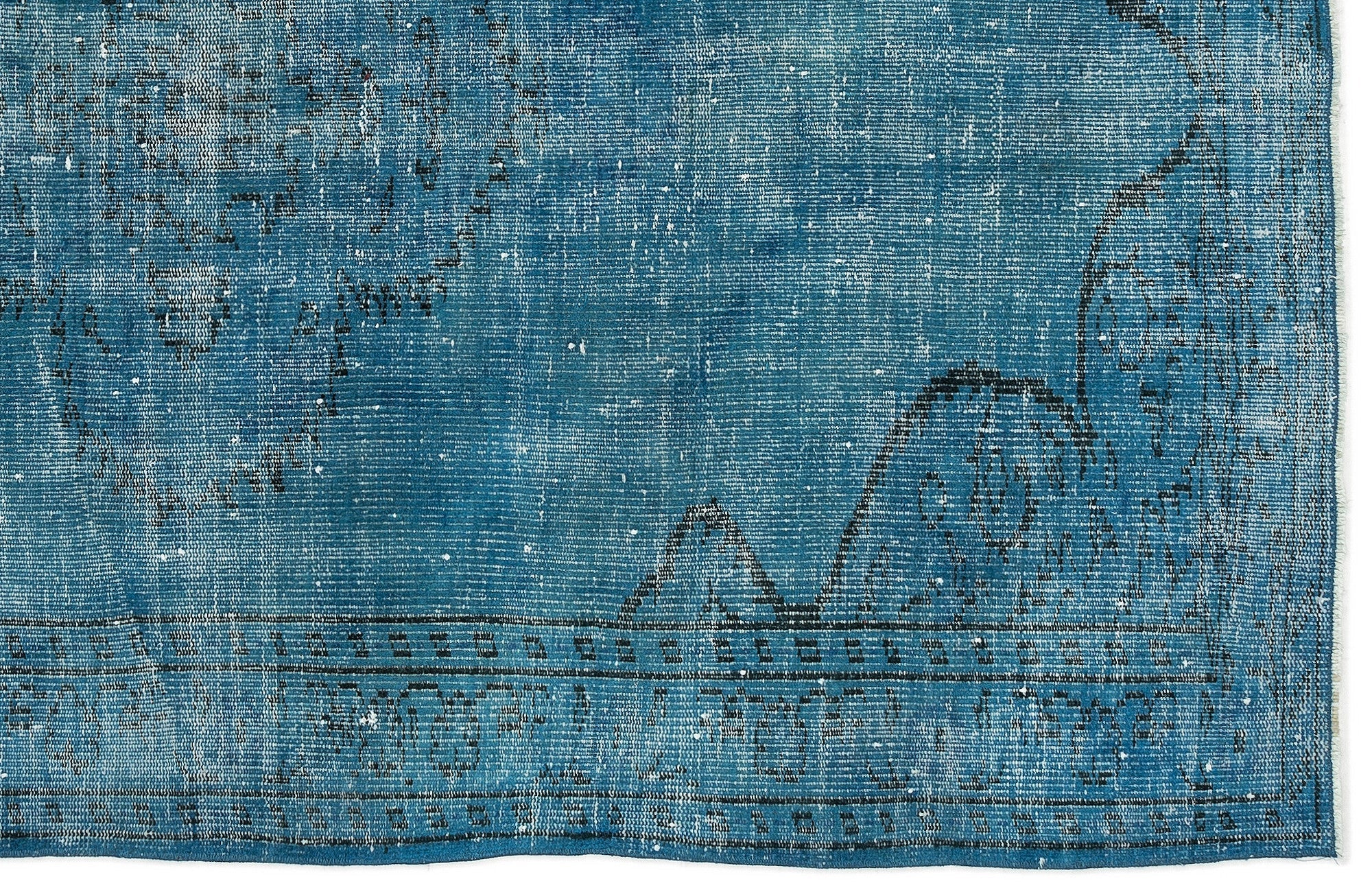 Atina 12614 Turquoise Vintage Wool Handmade Area Rug 4'11" x 7'10"