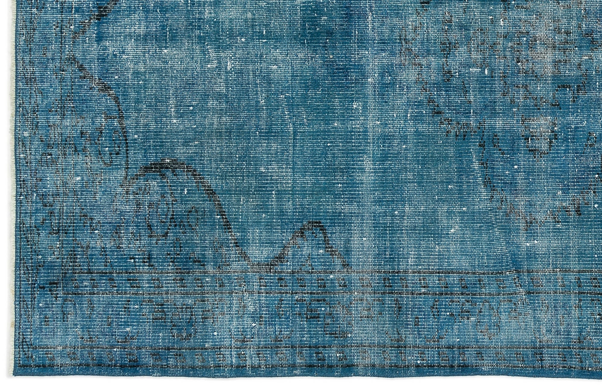 Atina 12614 Turquoise Vintage Wool Handmade Area Rug 4'11" x 7'10"