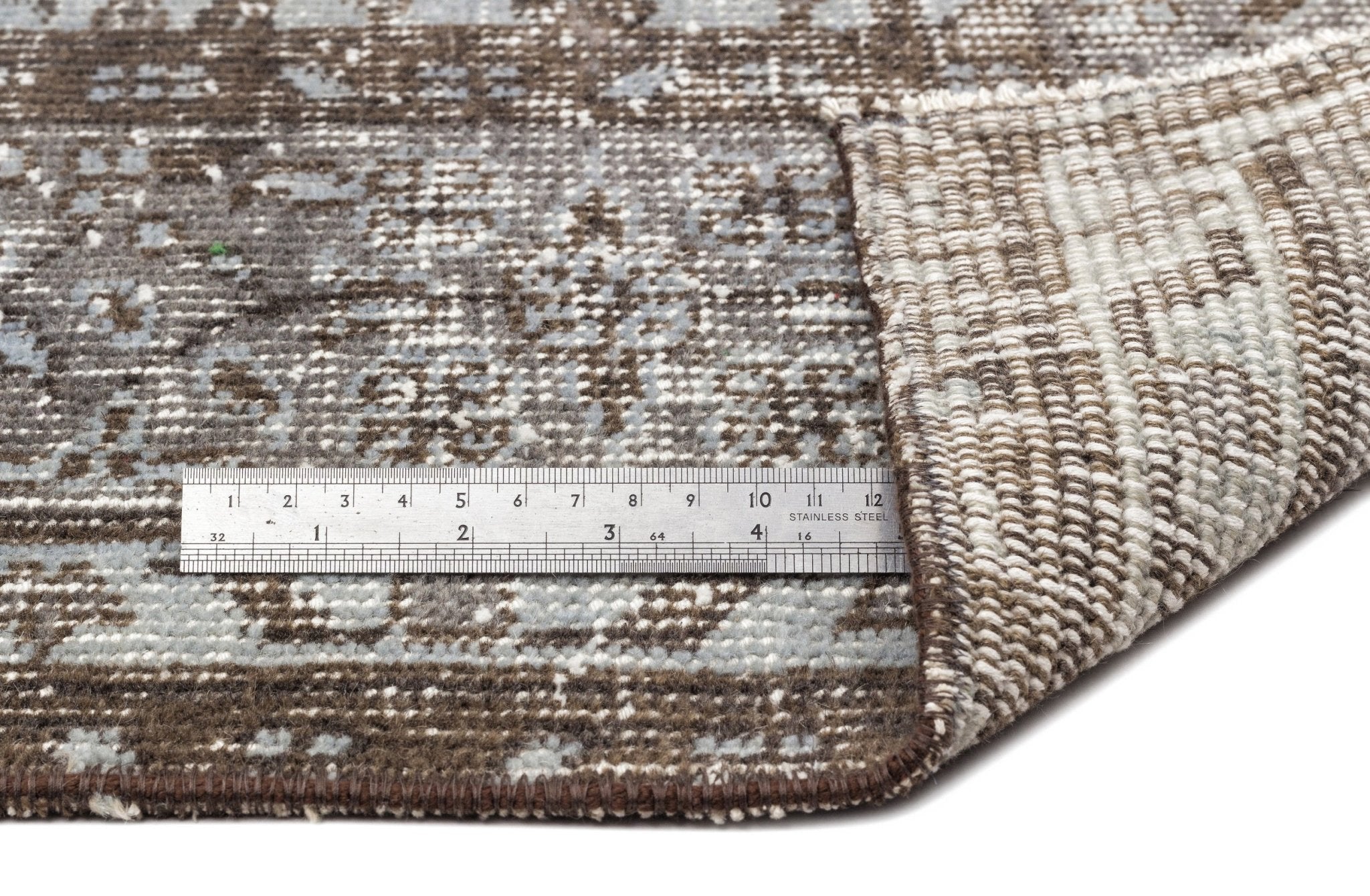 Atina 12632 Beige Vintage Wool Handmade Area Rug 5'10" x 9'9"