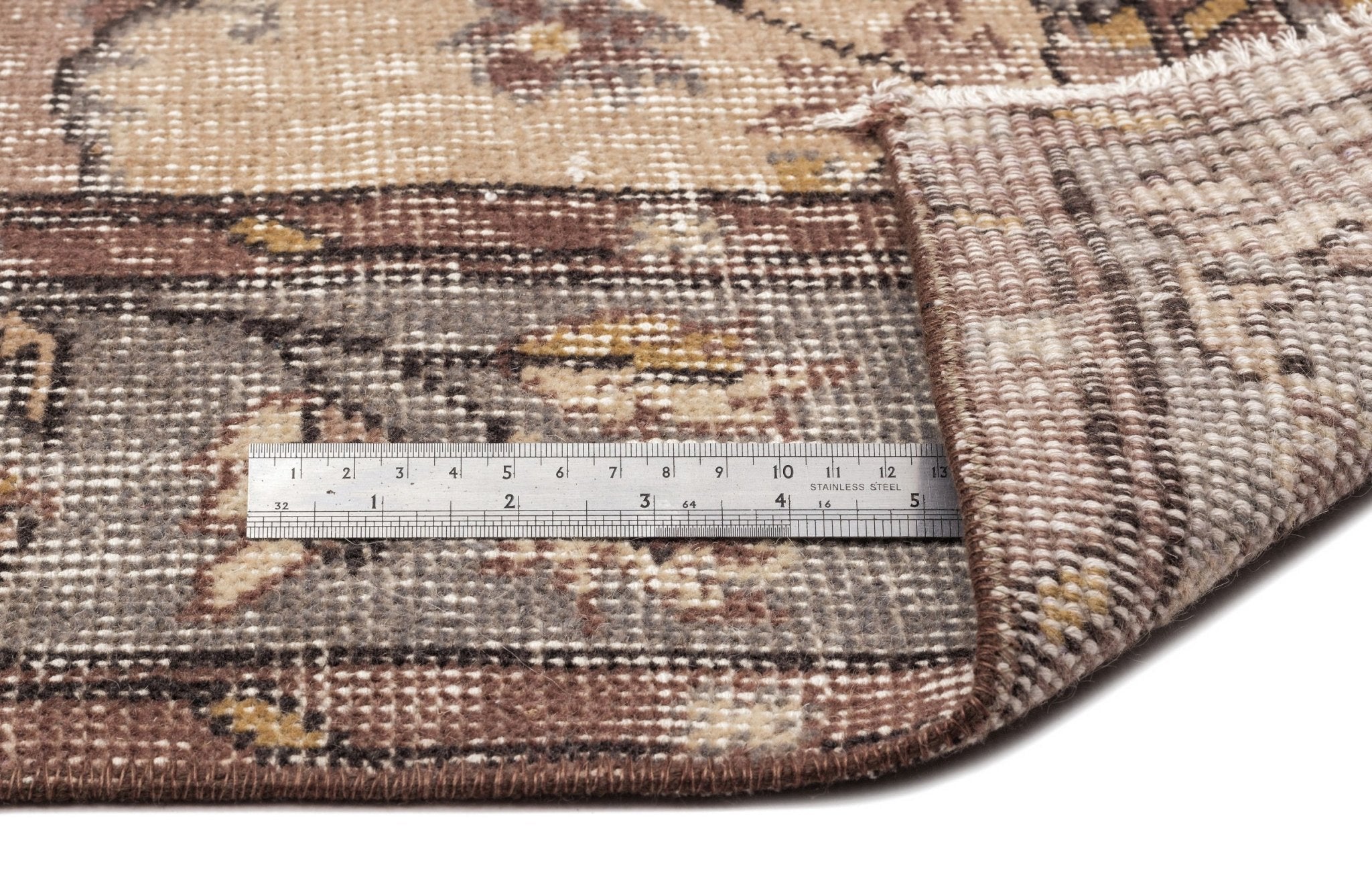 Atina 12729 Beige Vintage Wool Handmade Area Rug 5'9" x 9'5"