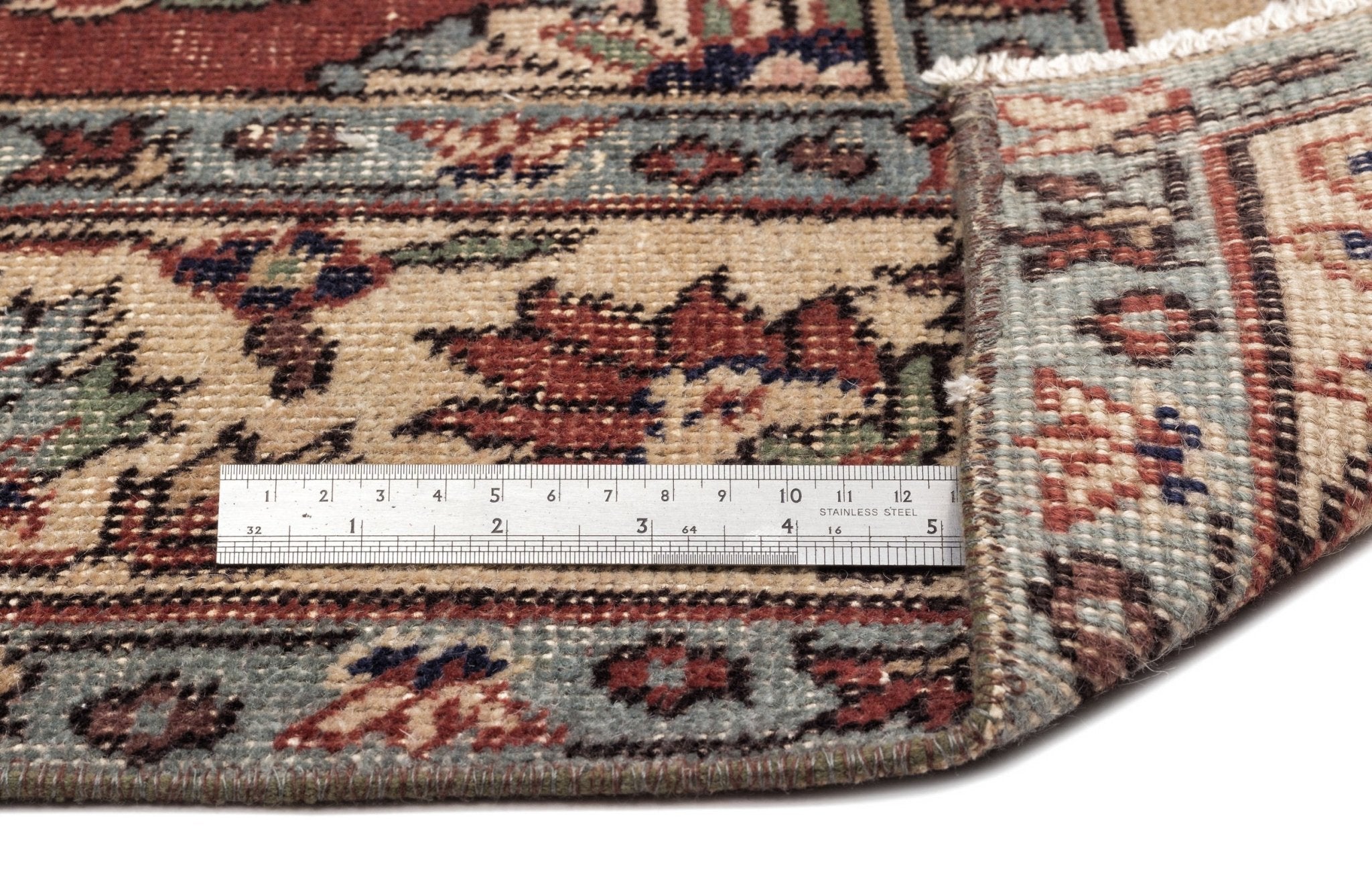 Atina 12885 Brown Vintage Wool Handmade Area Rug 5'8" x 8'6"