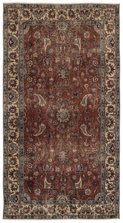 Atina 12885 Brown Vintage Wool Handmade Area Rug 5'8" x 8'6"