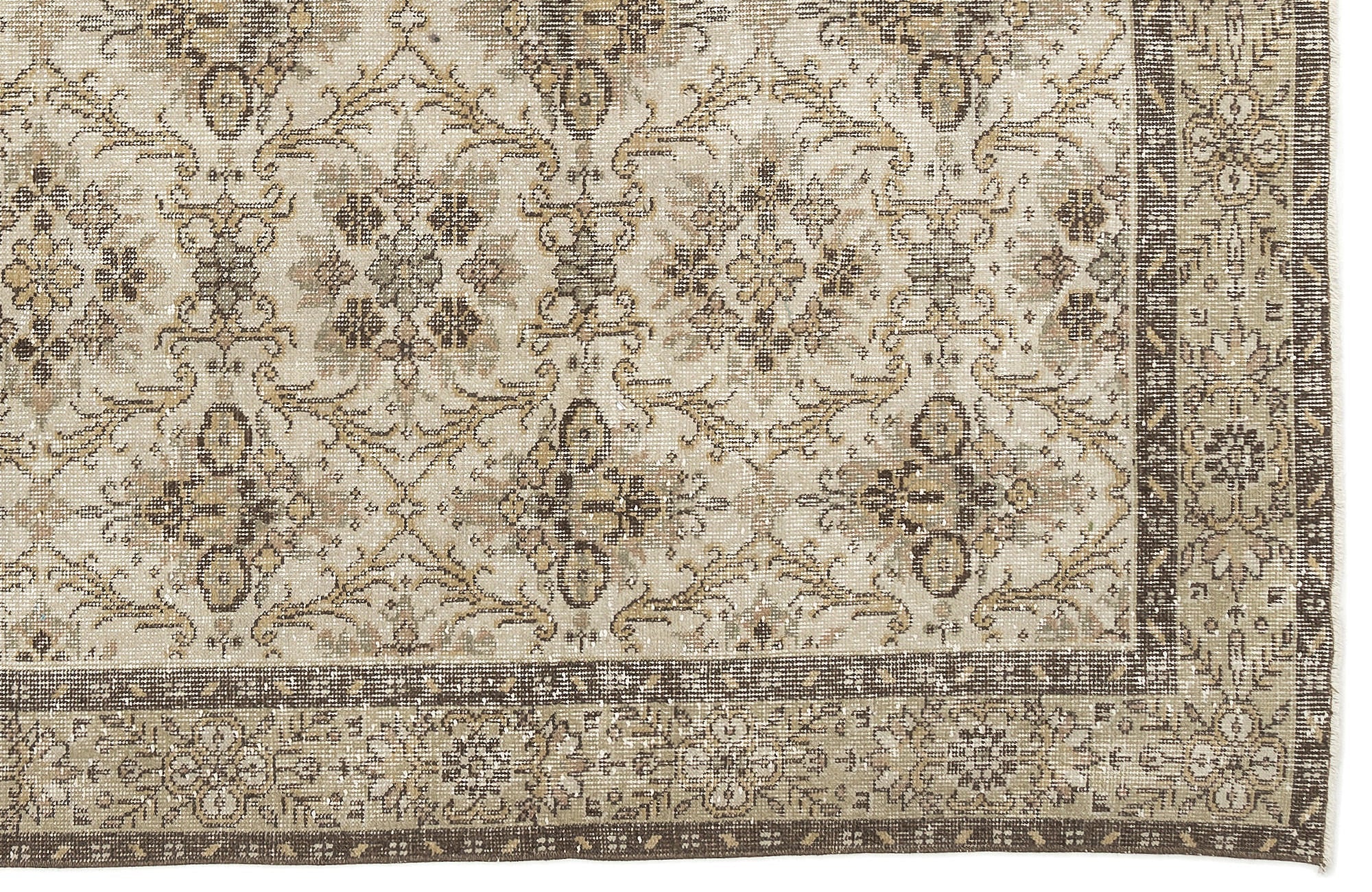 Atina 13008 Beige Vintage Wool Handmade Area Rug 6'0" x 9'8"