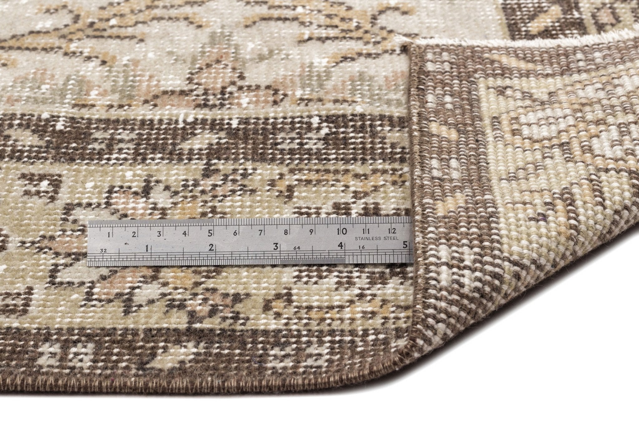 Atina 13008 Beige Vintage Wool Handmade Area Rug 6'0" x 9'8"