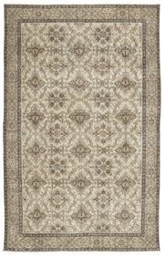 Atina 13008 Beige Vintage Wool Handmade Area Rug 6'0" x 9'8"
