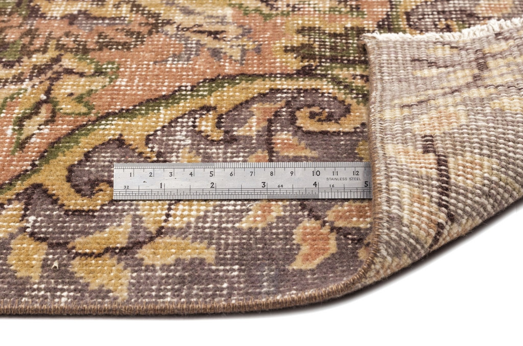 Atina 13011 Beige Vintage Wool Handmade Area Rug 5'8" x 9'1"