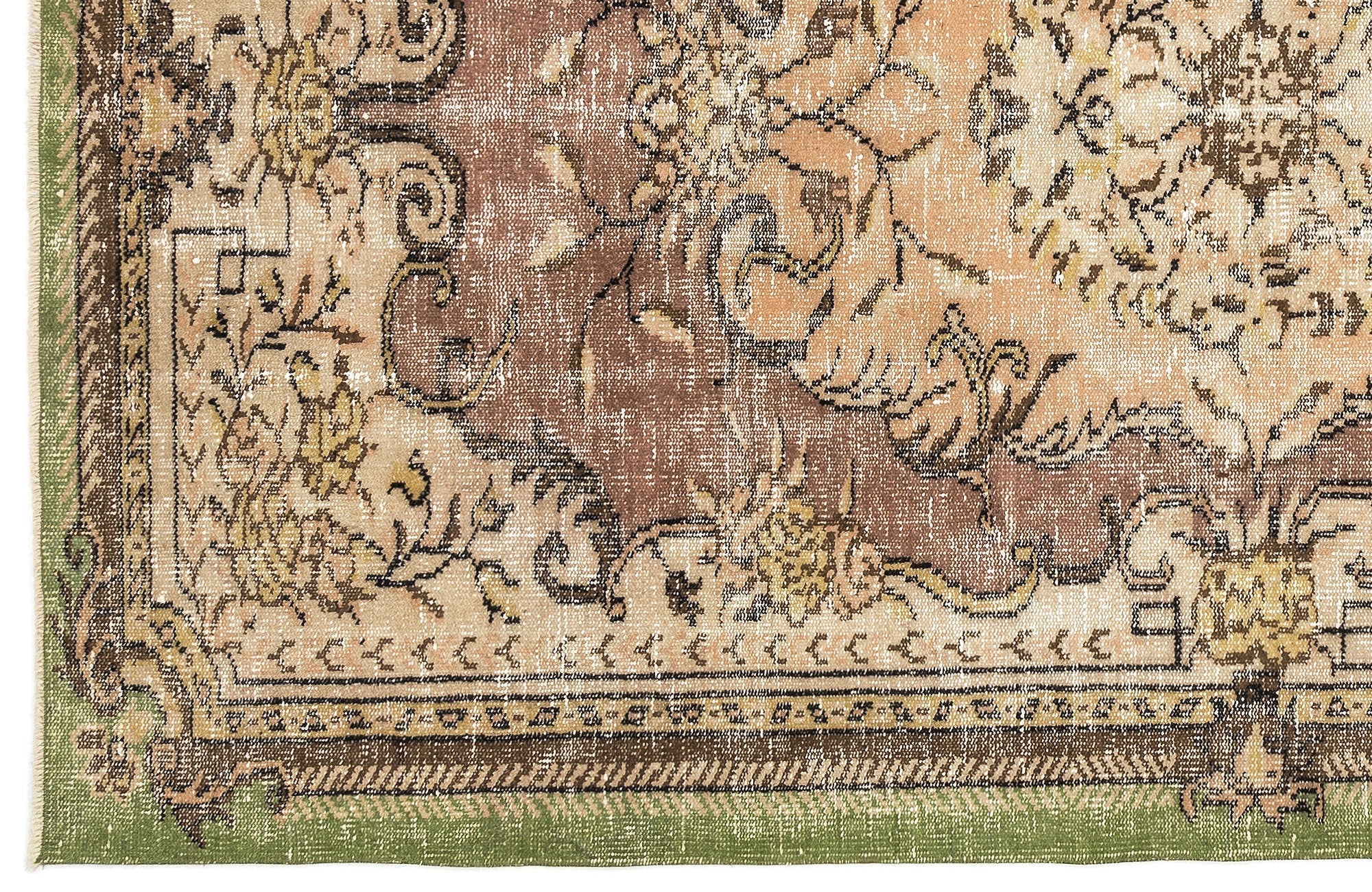 Atina 13014 Beige Vintage Wool Handmade Area Rug 5'4" x 8'6"
