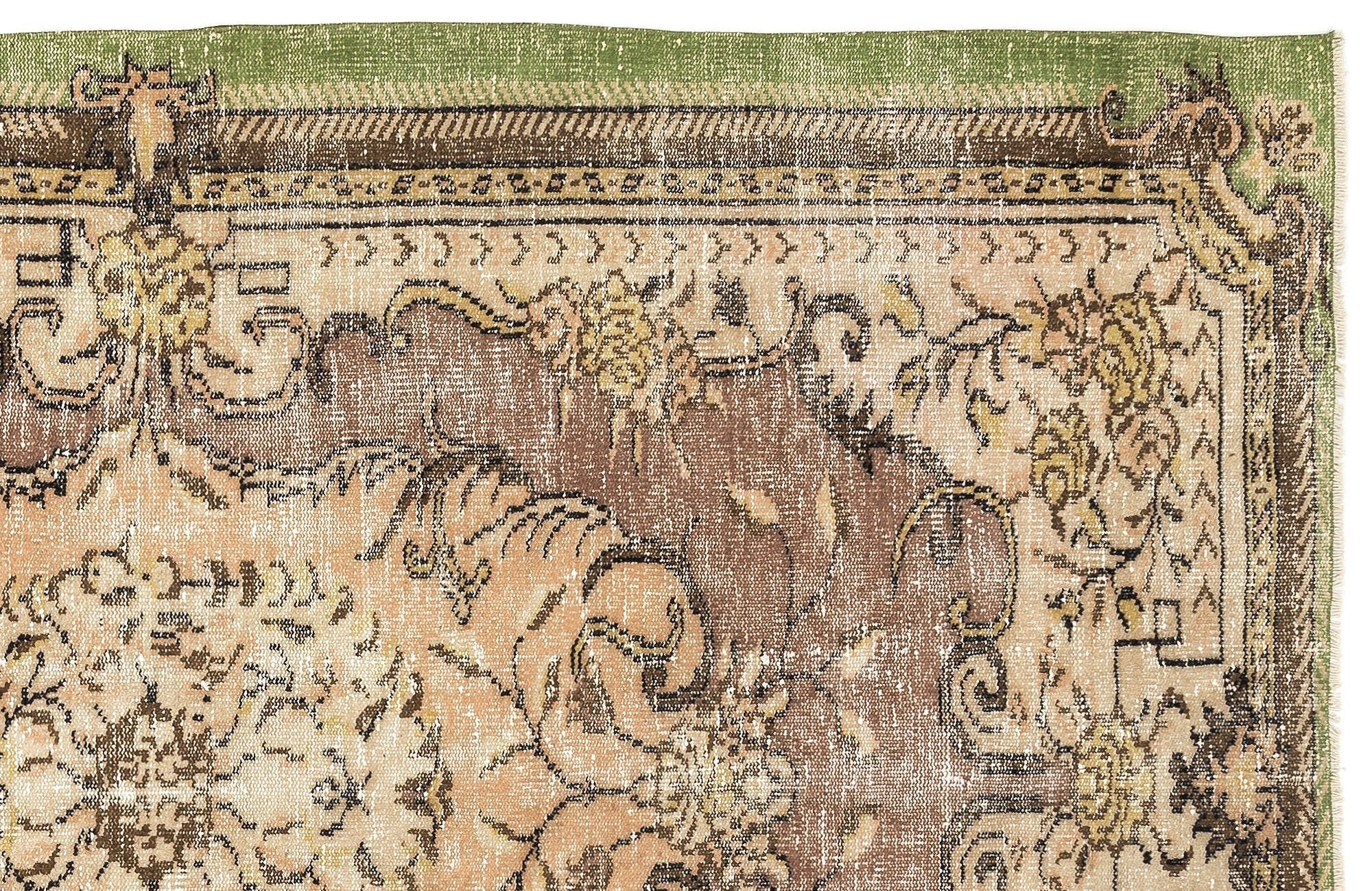 Atina 13014 Beige Vintage Wool Handmade Area Rug 5'4" x 8'6"
