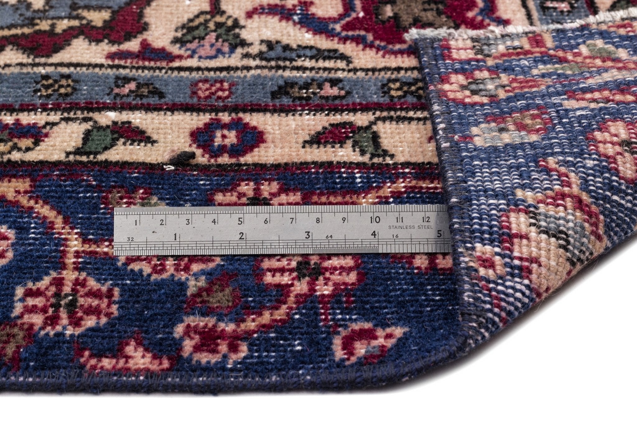 Atina 13084 Beige Vintage Wool Handmade Area Rug 6'2" x 9'7"