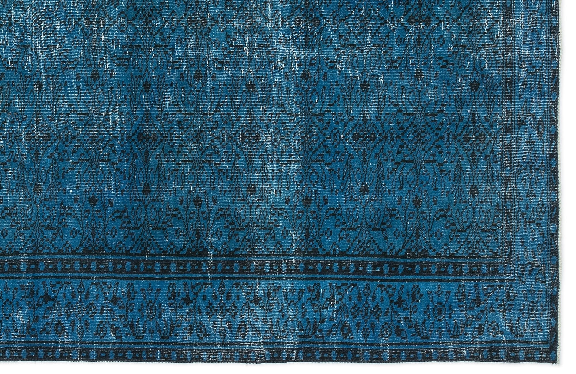 Atina 13133 Blue Vintage Wool Handmade Area Rug 5'8" x 8'7"
