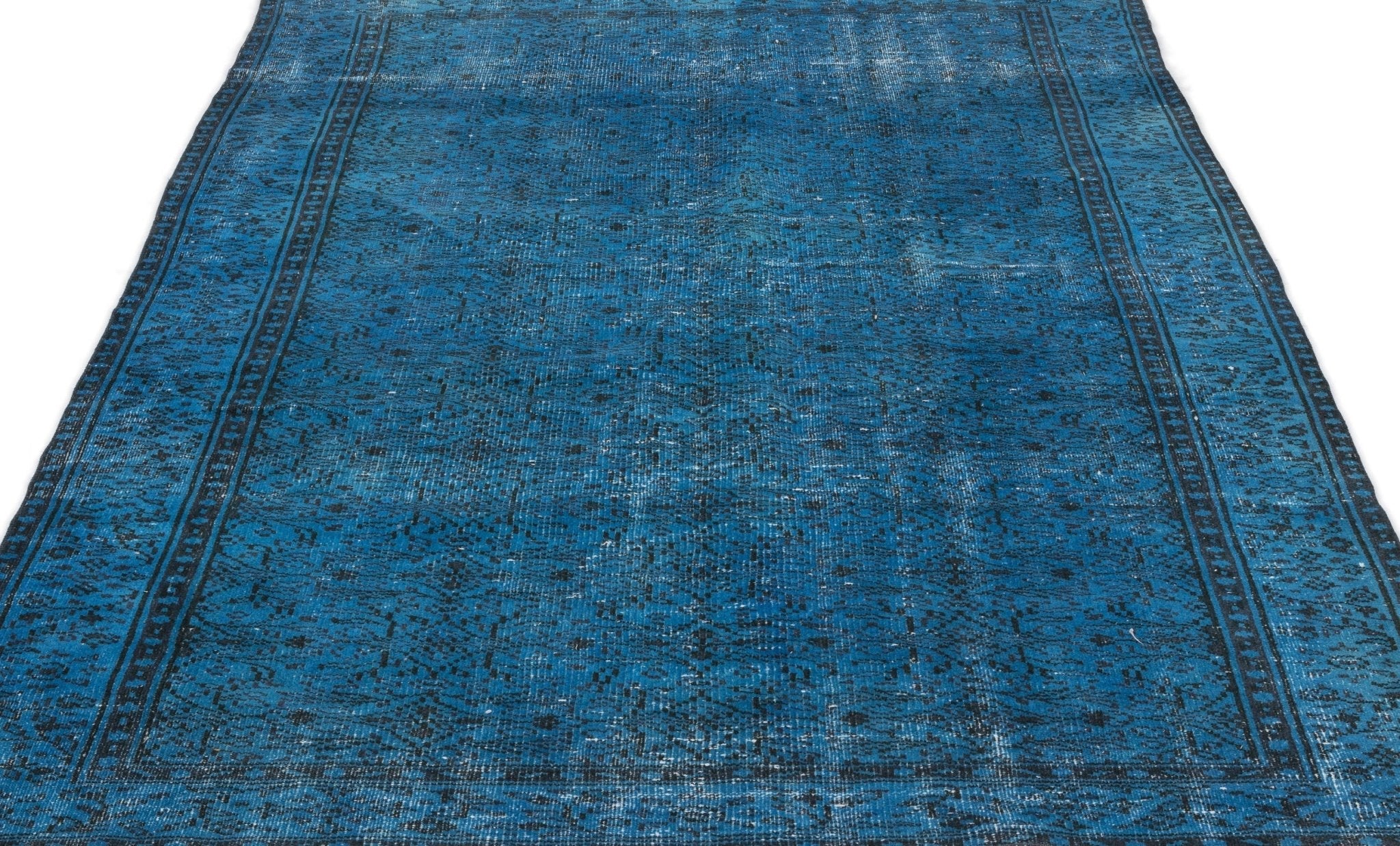 Atina 13133 Blue Vintage Wool Handmade Area Rug 5'8" x 8'7"