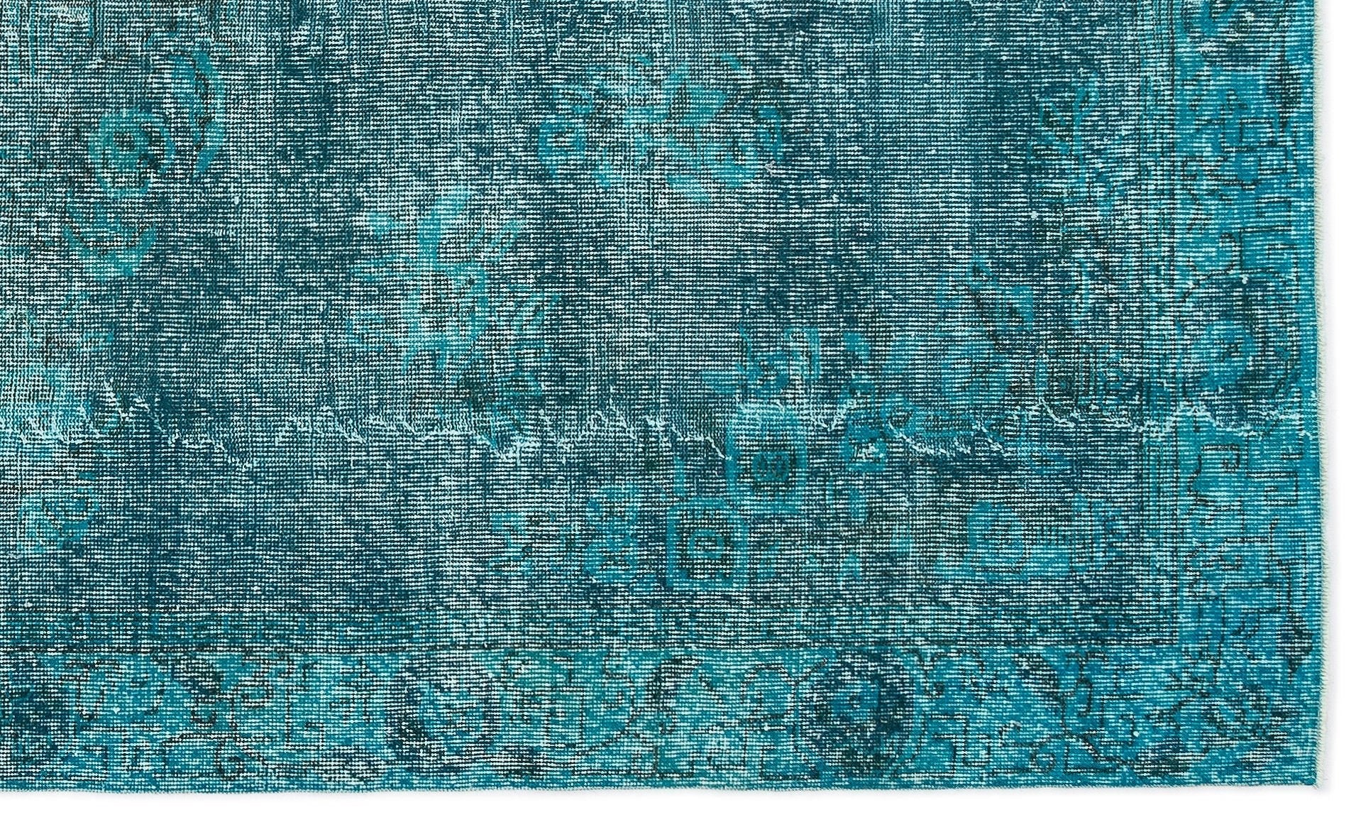 Atina 13244 Turquoise Vintage Wool Handmade Area Rug 5'5" x 9'1"