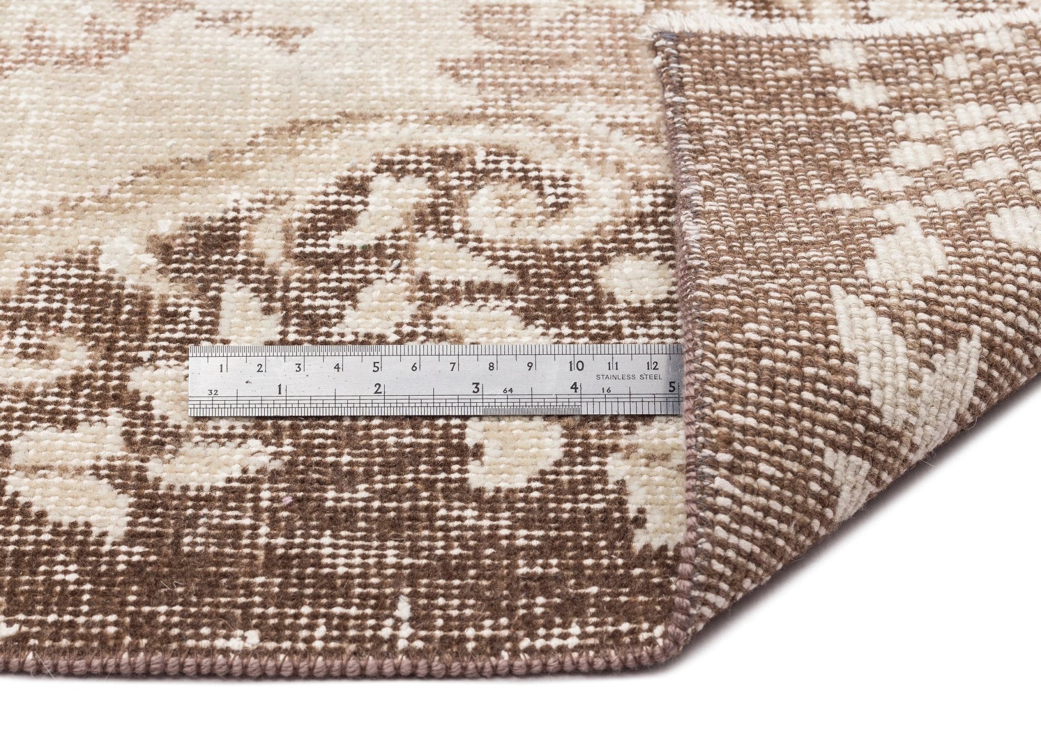 Atina 13350 Beige Vintage Wool Handmade Area Rug 6'2" x 9'7"