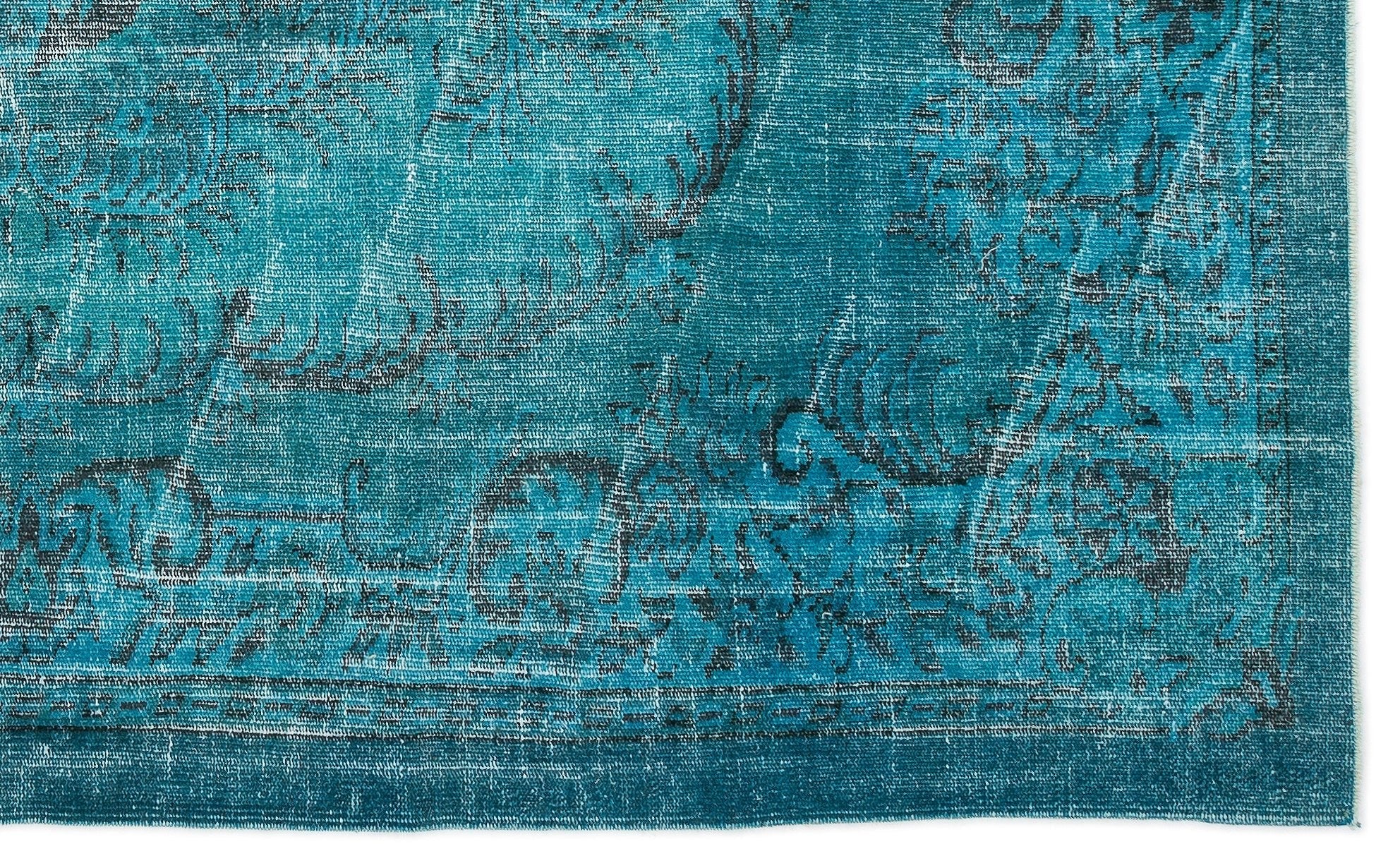 Atina 13396 Turquoise Vintage Wool Handmade Area Rug 5'10" x 9'3"