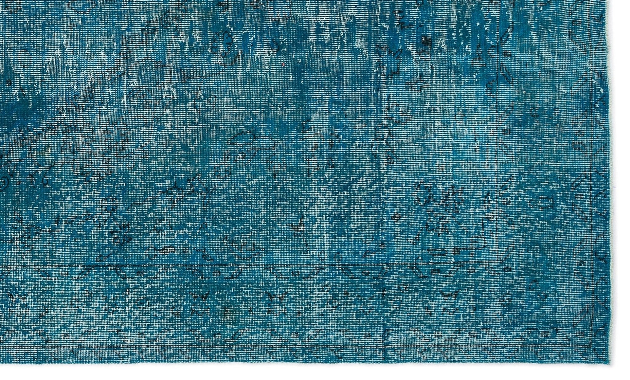 Atina 13427 Turquoise Vintage Wool Handmade Area Rug 5'11" x 9'10"
