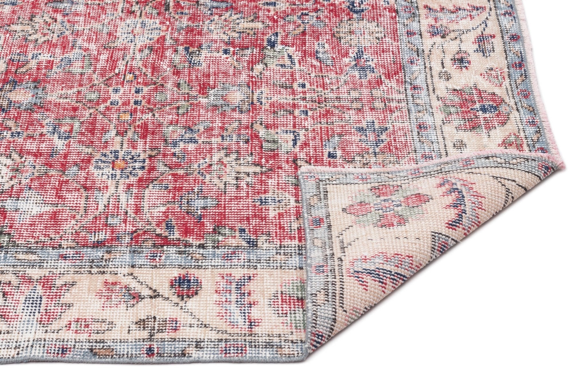 Atina 13539 Red Vintage Wool Handmade Area Rug 5'3" x 9'1"