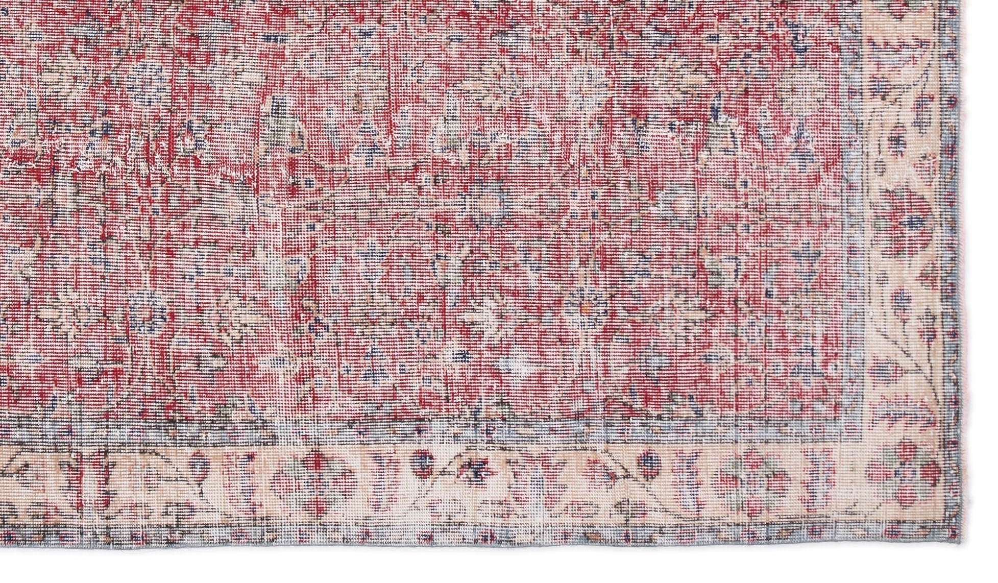 Atina 13539 Red Vintage Wool Handmade Area Rug 5'3" x 9'1"