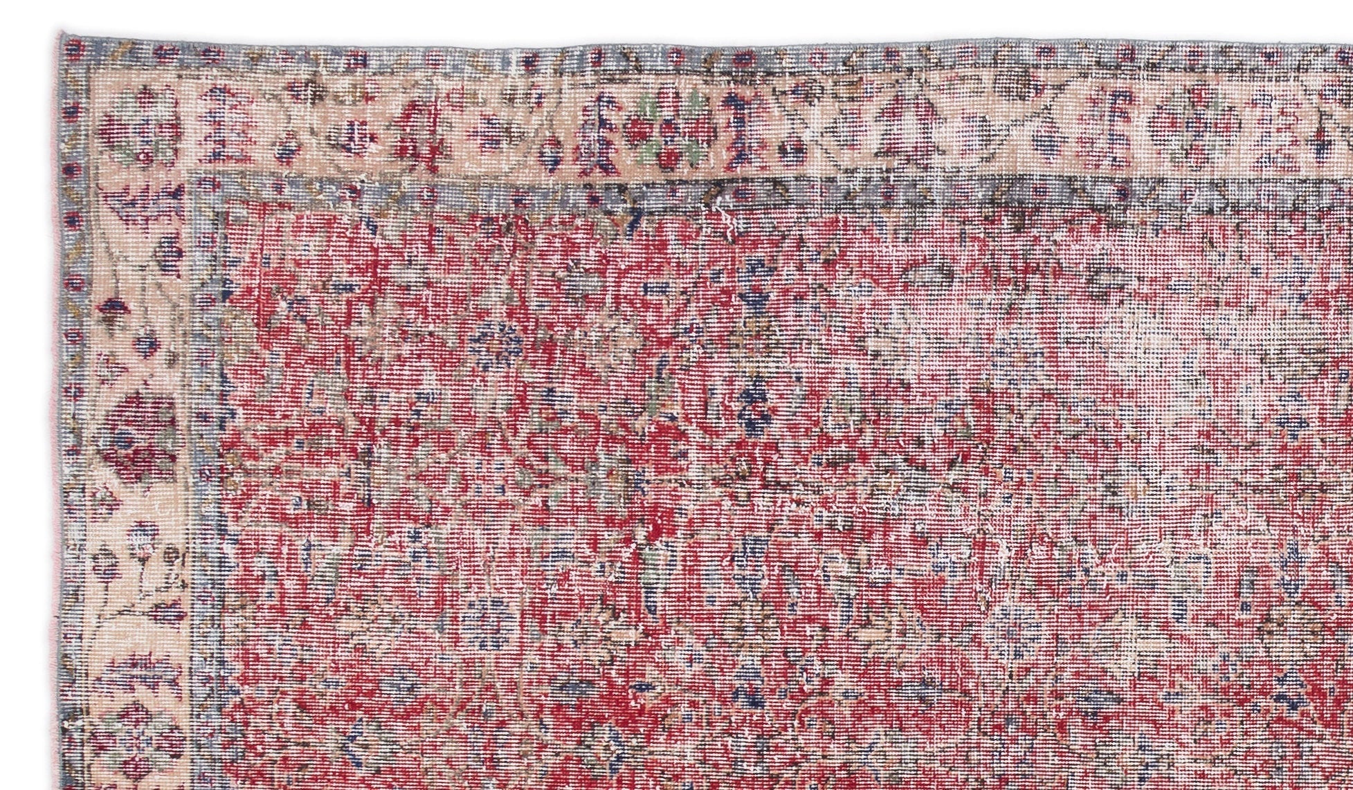 Atina 13539 Red Vintage Wool Handmade Area Rug 5'3" x 9'1"