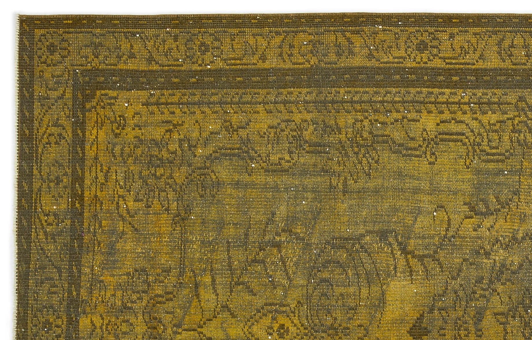 Atina 13670 Yellow Vintage Wool Handmade Area Rug 5'8" x 9'0"