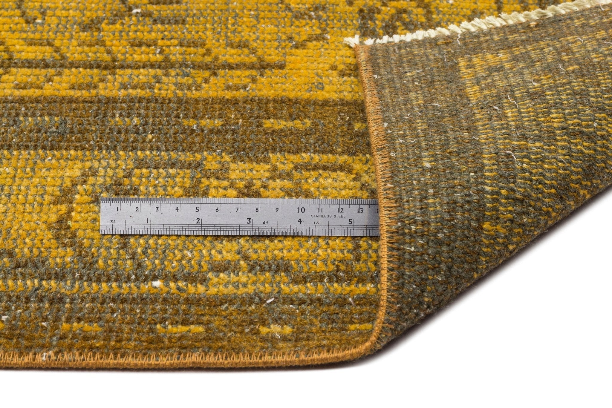 Atina 13670 Yellow Vintage Wool Handmade Area Rug 5'8" x 9'0"