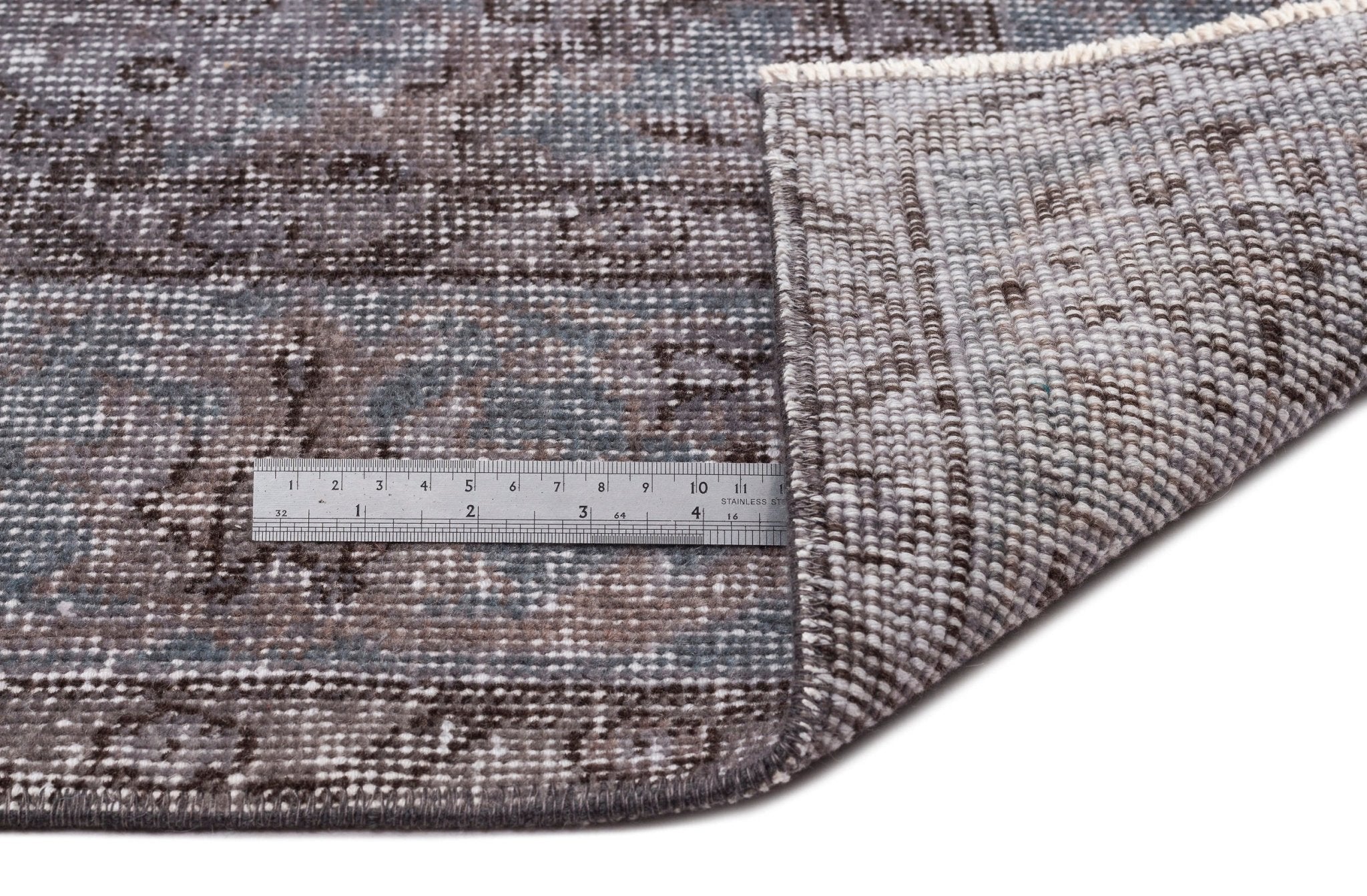 Atina 13705 Grey Vintage Wool Handmade Area Rug 5'7" x 9'1"