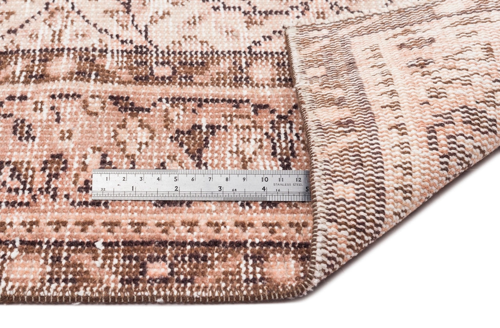 Atina 13707 Beige Vintage Wool Handmade Area Rug 5'3" x 8'10"